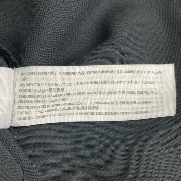 Abercrombie and Fitch Womens Size XXL Plunge Pleated Dress Black Fit & Flare NWT - Picture 12 of 13